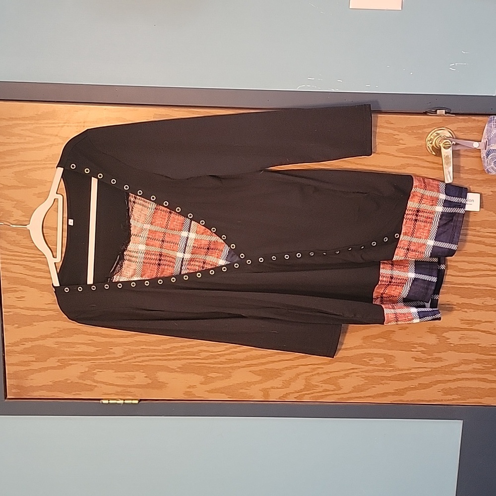 Dress with orange plaid